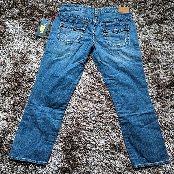 True Religion Geno Single End Blue Denim Jeans - Picture 5 of 8